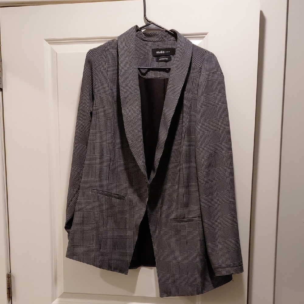 Studio Works Monochrome Checkered Blazer